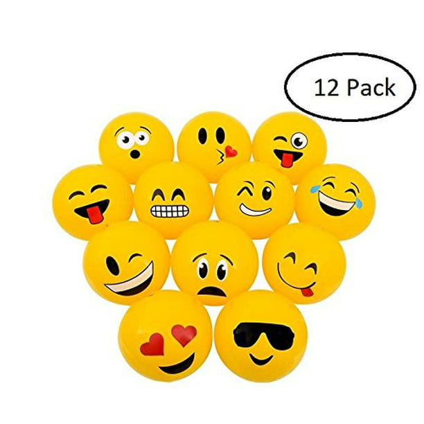 Party Play NEW Emoji Beach Balls Srenta Inflatable 16" Soft Toy for Water Pool